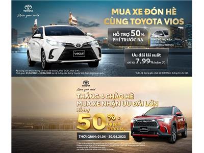 Toyota Việt Nam kéo dài chương trình tặng 50% lệ phí trước bạ cho cặp đôi Vios và Corolla Cross