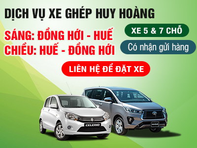 Nhà xe Huy Hoàng tuyến Quảng Bình - Huế