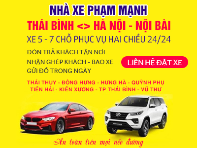 Nhà xe Phạm Mạnh tuyến Thái Bình - Hà Nội