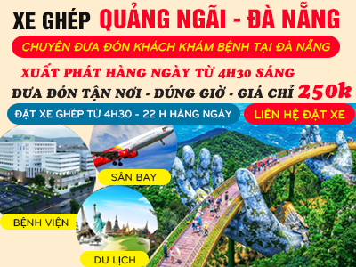 Xe ghép 376 tuyến Quảng Ngãi - Đà Nẵng
