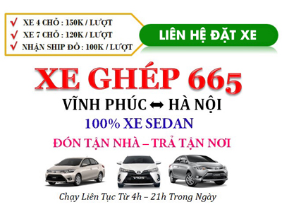 Xe ghép 665 Vĩnh Phúc - Hà Nội