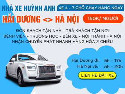Nhà xe Huỳnh Anh tuyến Hải Dương - Hà Nội