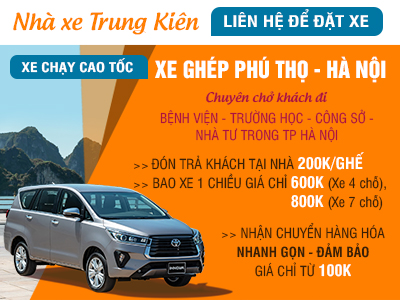 Nhà xe Trung Kiên tuyến Phú Thọ - Hà Nội