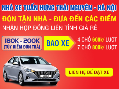 Xe ghép Tuấn Hưng tuyến Thái Nguyên - Hà Nội