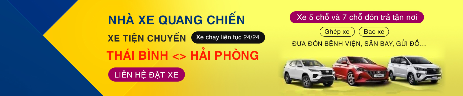 Nhà xe Quang Chiến tuyến Thái Bình - Hà Nội